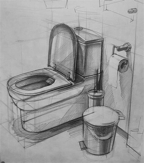 Architectural Drawing Of A Bathroom