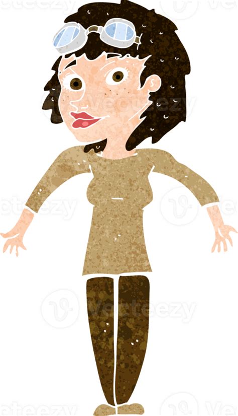 Mujer De Dibujos Animados Con Gafas 45041319 Png