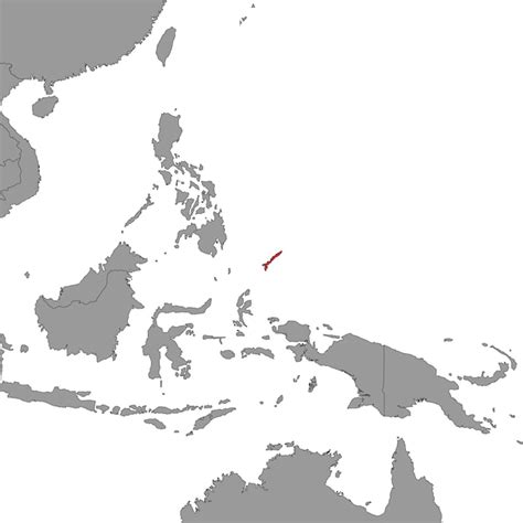 Premium Vector Palau On World Map Vector Illustration