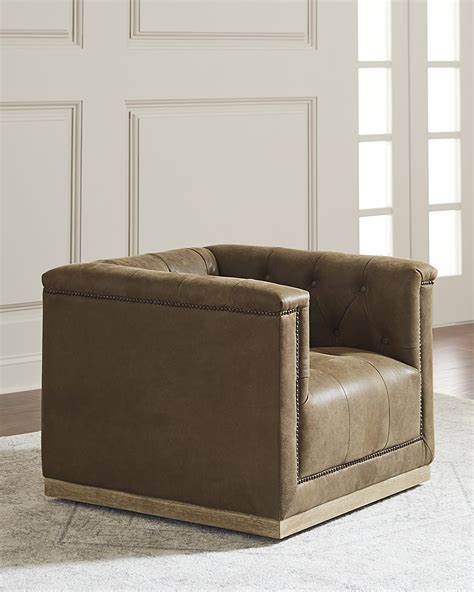 Top Grain Leather Chair | horchow.com