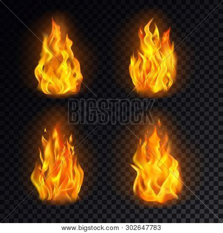 Set Isolated D Fire Vector Photo Free Trial Bigstock