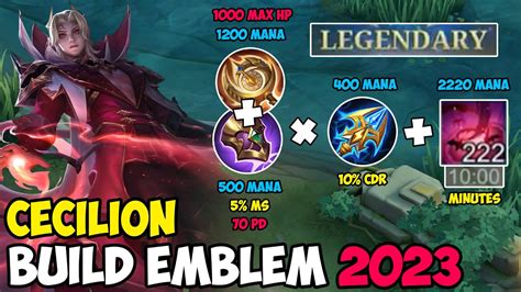 5000 MANA AT 200 STACKS Cecilion Best Build And Emblem Set 2023 From