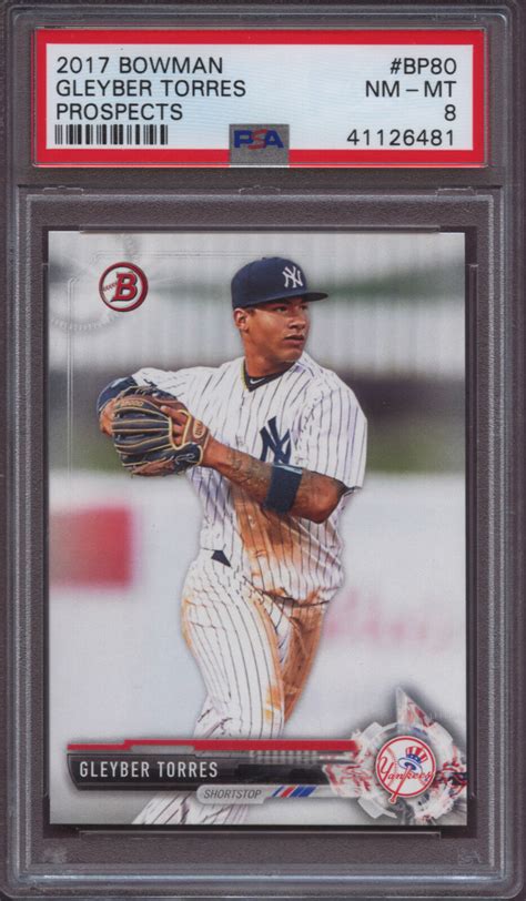 Bowman Prospects Bp Gleyber Torres Psa Nm Mint Ebay