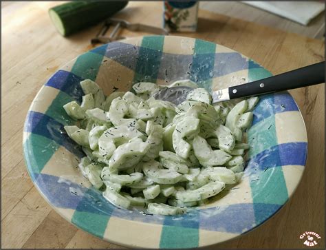 Salade de concombre au yaourt et à l aneth Grignot Nat