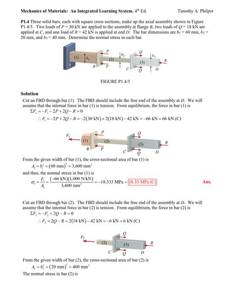 Mechanics Of Materials An Integrated Learning System Philpot 4th