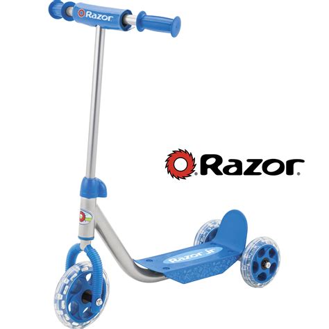 Razor Jr 3 Wheel Lil Kick Scooter For Ages 3 And Up Blue