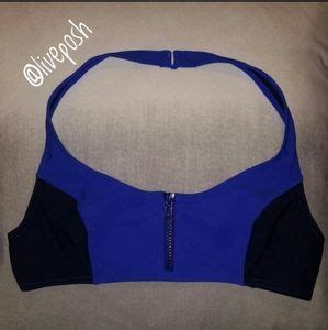 J Crew Swim Nwt J Crew Colorblock Zip Halter Bikini Top Poshmark
