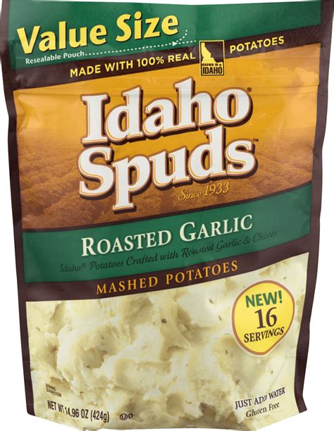 Idaho Spuds Roasted Garlic Value Size 1496 Oz