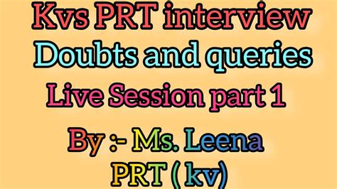 Kvs Interview Queries Kvs Interview Preparation Doubts Kvs Prt