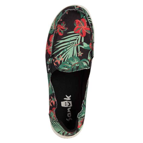 Sanuk Women S Donna Lite Floral Casual Shoes Black Size 7 Black 7 Sportsman S Warehouse