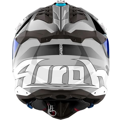 Capacete Airoh Aviator Saber Azul Grid Motors