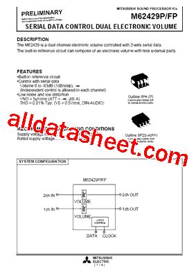 M P Datasheet Pdf Mitsubishi Electric Semiconductor