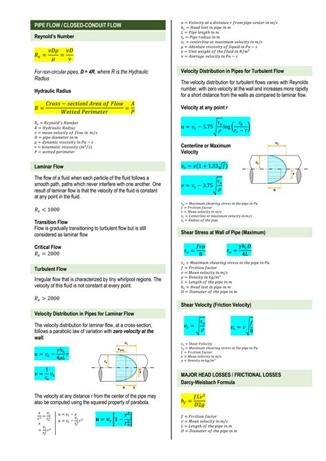 SOLUTION Xavier University CE18 Hydraulics Pipe Flow Closed Conduit