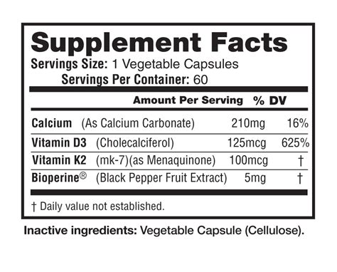 Vitamin K2 And D3 60 Capsules 1 Life Science