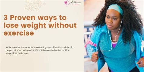 3 Proven Ways To Lose Weight Without Exercise La Dermique Skin Care