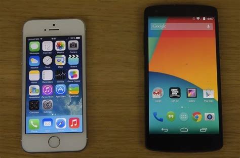 Iphone 5s Ios 7 1 Vs Nexus 5 Android 4 4 2 Kitkat Boot Up Speeds