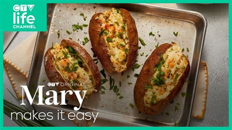 Shrimp Scampi Stuffed Potato Recipe Mary Makes It Easy Youtube