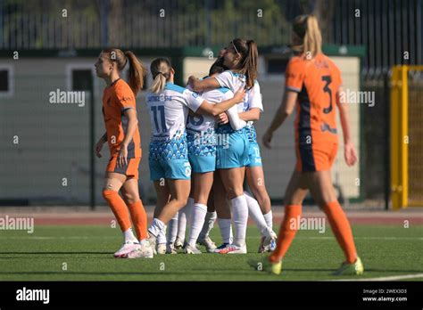 Napoli Femminile Celebrates After Scoring During Napoli Femminile Vs Fc