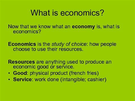 An Introduction To Economics Unit 1 1 Explain