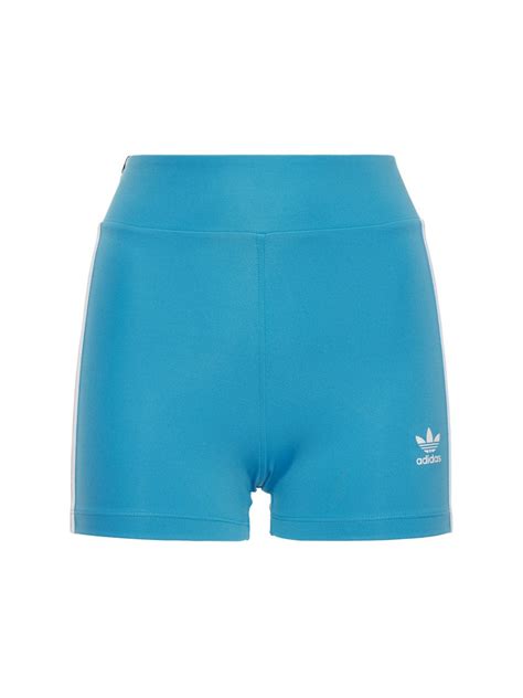 Adidas Originals Recycled Tech Booty Shorts In Light Blue Modesens