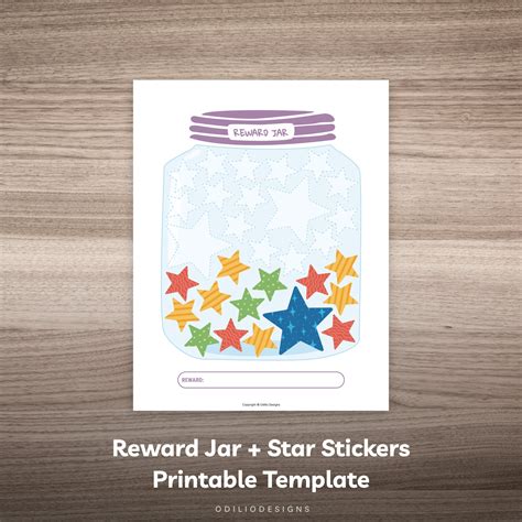 Star Reward Jar Printable Behavior Chart For Students Classroom Reward