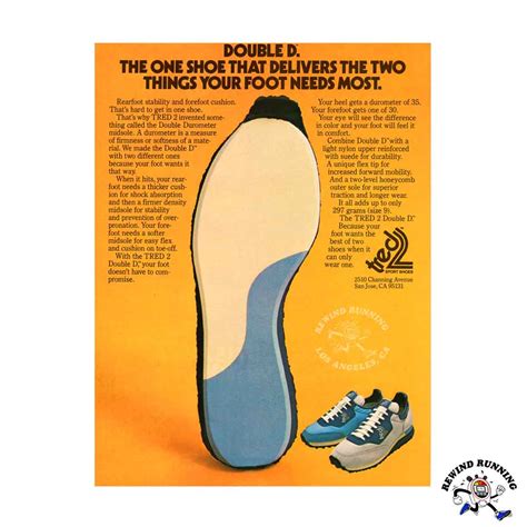 Tred 2 Double D 1979 Vintage Sneaker Print Ad Rewind Running™