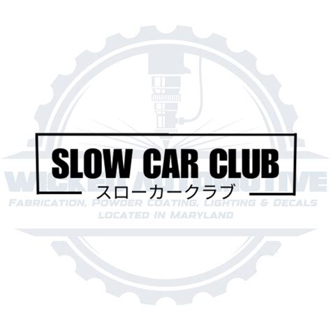 Slow Car Club Decal Car Decal Truck Decal Etsy