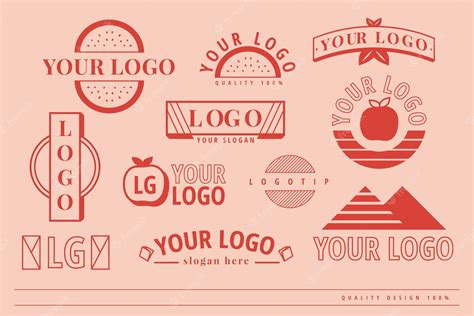 Free Vector Minimal Logo Set Template