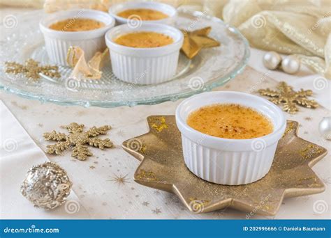 Creme Brulee Traditional French Vanilla Cream Dessert With