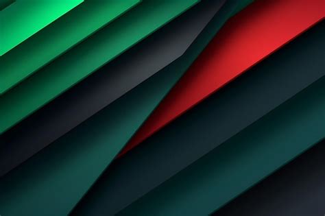 Premium AI Image | A close up of a green and red wallpaper with a red ...