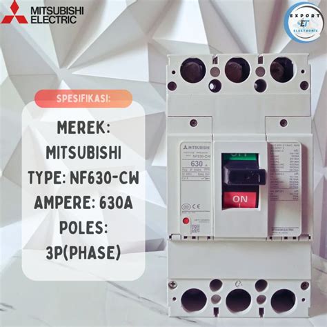 Jual NFB MCCB Breaker Mitsubishi NF 630 CW 630a Nf630 CW Shopee Indonesia