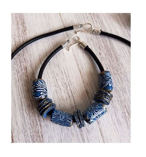 Navy Blue Set Navy Blue Jewelry Dark Blue Jewelry Blue And Gold