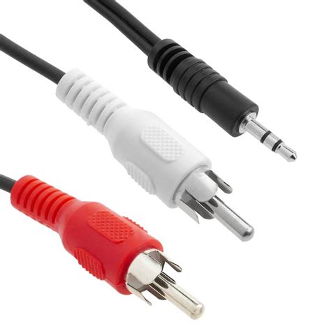 Câble audio mini jack stéréo de 3 5 M à RCA M 20cm Cablematic