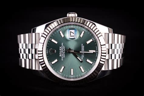 Rolex Datejust Mm Mint Green Fluted Jubilee Luxury