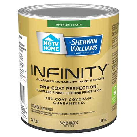 Hgtv Home By Sherwin Williams Infinity Satin Base C Latex Paint Actual