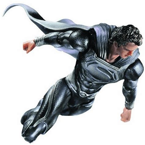 Square Enix Play Arts Kai Man Of Steel Superman Black Suit Variant Figure