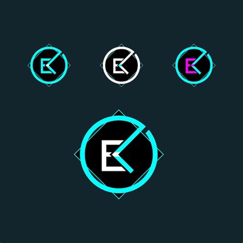 El Buchstaben Logo Design Mit Kreis Premium Vektor