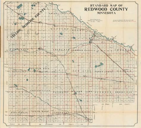 Standard Map of Redwood County Minnesota | Curtis Wright Maps