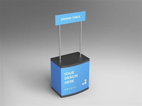 Premium PSD | Promo stand table mockup design isolated