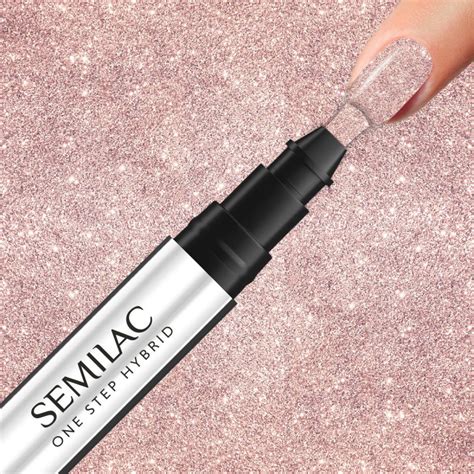 Semilac One Step Hybrid Glitter Pink Beige S Ml Semipermanent