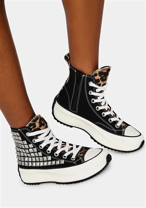 Steve Madden Shaft Studded Platform Sneakers | Dolls Kill