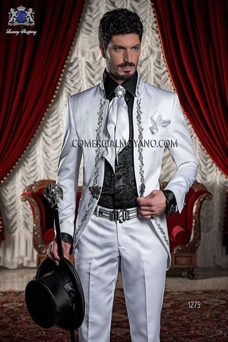 Traje De Novio Barroco Blanco Modelo Mario Moreno Moyano