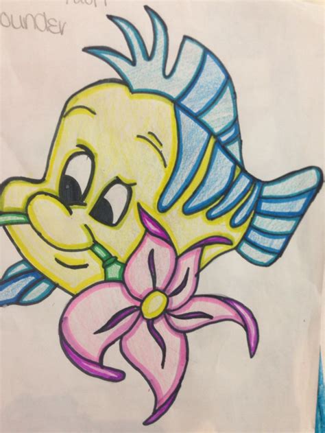 Flounder | Artwork, Art, Disney characters