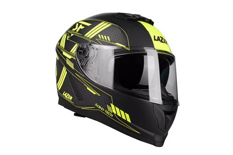 Kask motocyklowy integralny Lazer Rafale Evo Roadtech czarny żółty