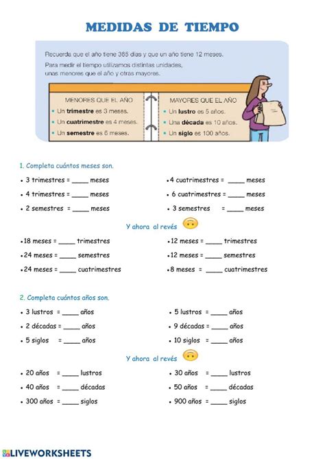 Ficha Online De Unidades De Tiempo Para Primaria Puedes Hacer Los