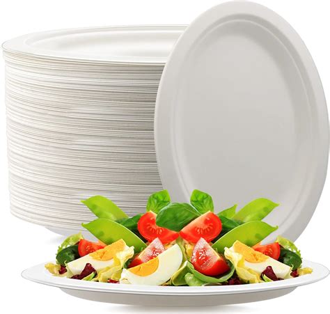 Amazon Vmiapxo Pack Inch Oval Paper Plates Disposable