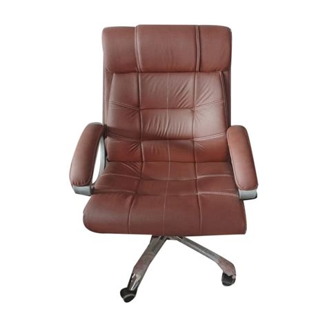 Brown High Back Leather Office Chair At Rs Leatherette Office