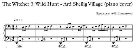 The Witcher 3 Wild Hunt Ard Skellig Village Piano Cover