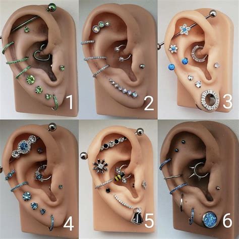 Ear Piercings Chart Example Calendar Printable