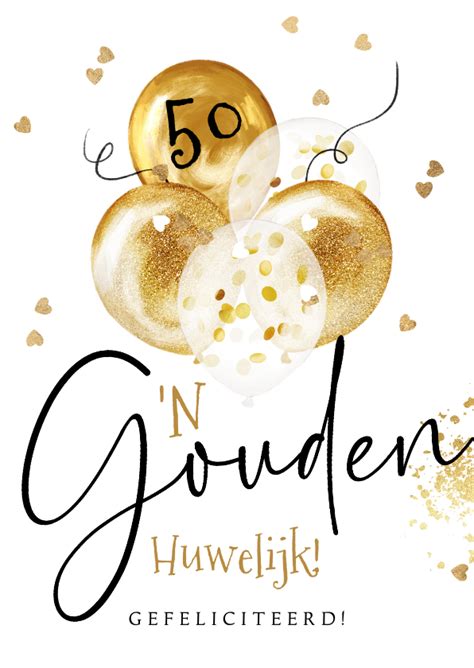 50 Jaar Getrouwd Gouden Bruiloft Felicitatiekaarten Kaartje2go Porn